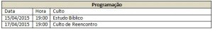 Convite Programação