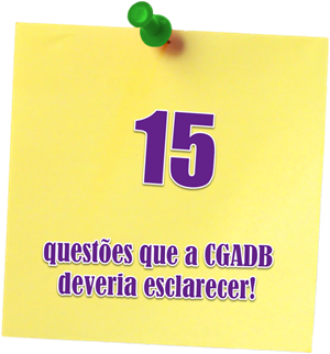 Quinze questões que a CGADB precisa explicar sobre as eleições!